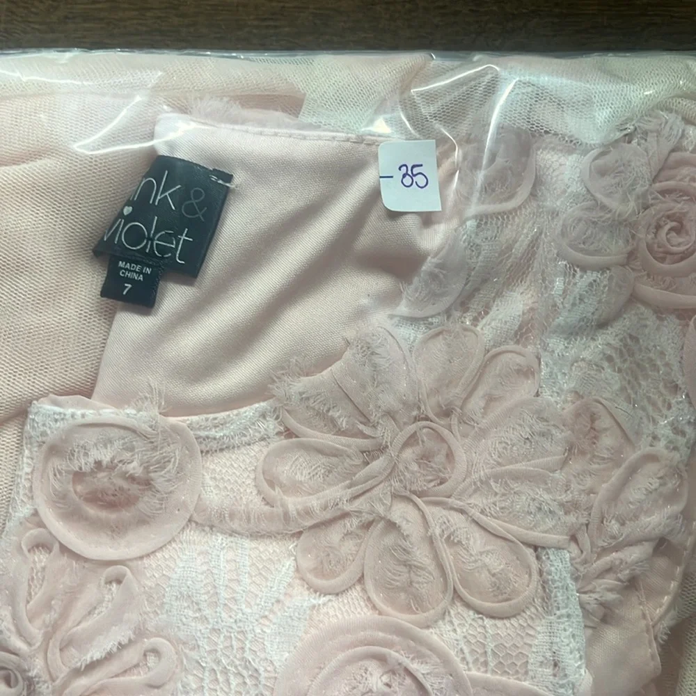 Girls' Pink Floral Dress‎
